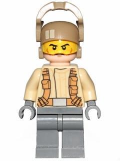 LEGO Minifigure -- Resistance Trooper - Head with Frown, Cheeklines (75131)-Star Wars / Star Wars Episode 7 -- SW0698 -- Creative Brick Builders